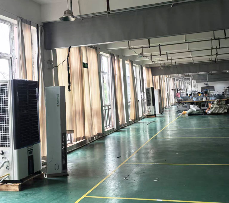 工業廠房制冷降溫，安裝蒸發冷省電空調-立式軸流雙風口
